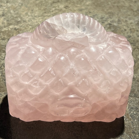 Rose Quartz Crystal Handbag Purse CC GG Quilted Chain PINK Paperweight - Picture 4 of 8